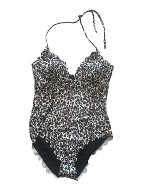 NWT Beachissi Leopard Print One Pice Swimsuit Size Medium (M)